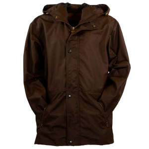 OUTBACK TRADING Unisex Oilskin Packable Waterproof Durable Western Bronze Poncho (2407-BNZ) - Outback Trading