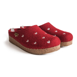 HAFLINGER Cuoricini Red Clogs (741031-211) - Haflinger