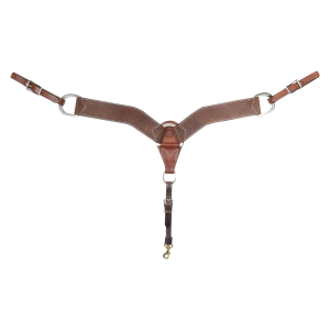MARTIN SADDLERY 2.75in Chocolate Roughout Breast Collar (BC234CHRO) - Martin Saddlery