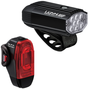 LEZYNE Micro Drive 800+ Bike Light With KTV Drive Pro+ Pair Satin Black Bike Light (1-LED-2P-V1537)