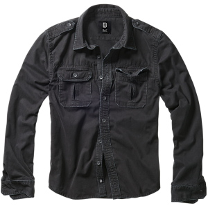 BRANDIT INDIVIDUAL WEAR Men's Rugged Black Long Sleeve Shirt (9373-11002) - Brandit Individual Wear