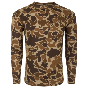 DRAKE Men's EST Camo Performance Crew Long Sleeve (DW1505) - Drake