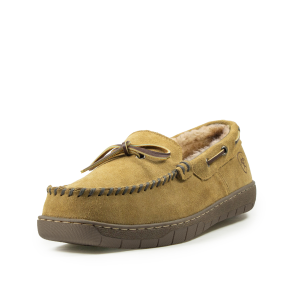 ARIAT Men's Harrison Chestnut Moccasin Slipper in Gift Tin Box (AR4450-200) - Ariat