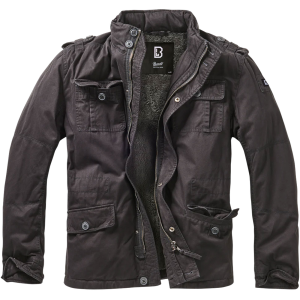 BRANDIT INDIVIDUAL WEAR Men's Sherpa-Lined Black Military Jacket (9390-11002) - Brandit Individual Wear