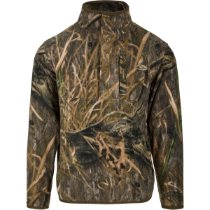 DRAKE Men's MST Camo Camp Fleece 1/4 Placket Pullover (DW1180) - Drake