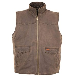 OUTBACK TRADING Mens Landsman Brown Vest (2803-BRN) - Outback Trading