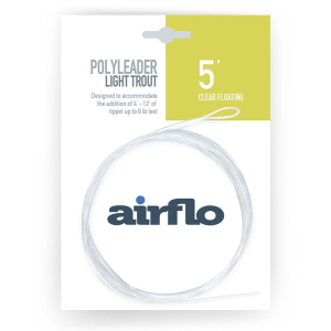 AIRFLO Polyleader Light Trout 5' Clear Floating Fly Line (PF0-5LT)