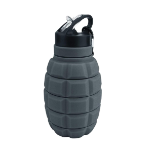 CALIBER GOURMET Silicone Collapsible Grenade Water Bottle, 580ml (CBG-TMS-GRENADE)