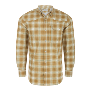 DRAKE Men's Cinco Ranch Western Plaid LS Shirt (DS2239) - Drake