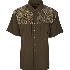 DRAKE Men's EST Two-Tone Camo Flyweight Wingshooter's Two-Tone SS Shirt (DW7006-T) - Drake