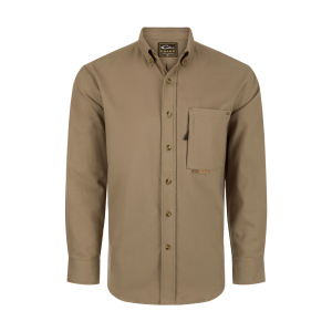 DRAKE Men's Autumn Brushed Twill Solid LS Shirt (DS2190) - Drake