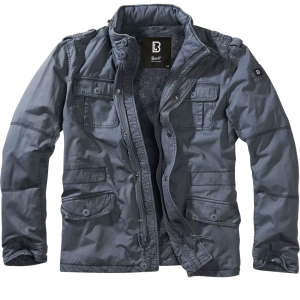 BRANDIT INDIVIDUAL WEAR Men's Sherpa-Lined Black Military Jacket (9390-11002) - Brandit Individual Wear