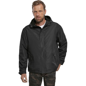 BRANDIT INDIVIDUAL WEAR Windbreaker Black Fleece-Lined Full Zip Jacket (3167-11002) - Brandit Individual Wear
