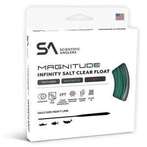 SCIENTIFIC ANGLERS Magnitude Textured Infinity Salt 12ft Clear Float Ti Aqua/Clear Fly Line (1432)