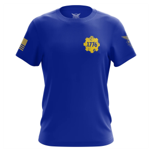 WE THE PEOPLE HOLSTERS Vault 1776 Blue Short Sleeve Shirt (CREWX-B_0313-D-FL) - We The People Holsters