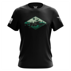 WE THE PEOPLE HOLSTERS Great Endoors Black Short Sleeve Shirt (CREWX-K_0315-W-FL) - We The People Holsters