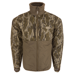 DRAKE Men's LST Guardian Flex Double Down Eqwader Full Zip Original Bottomland Jacket (DW7352-024) - Drake