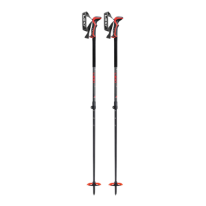 LEKI Haute Route 2 Adjustable Anthracite/Red/Black Ski Poles (65227401)