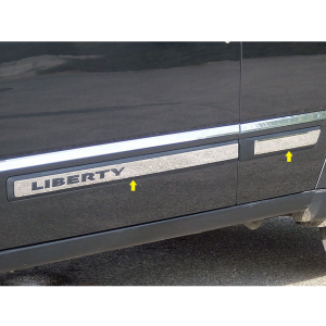 QAA 4-Piece Stainless Body Molding Insert Trim Kit Fits 2008-2012 Jeep Liberty (MI48070)