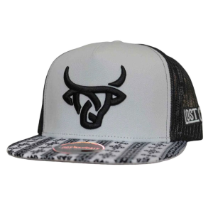 Lost Calf LOST CALF Cheyenne White/Black Flat Cap (LCF00043) - $29.99 at gritroutdoors.com