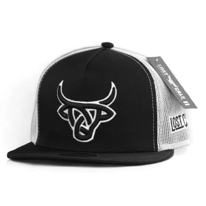 Lost Calf LOST CALF Men's Zika Black/White Flat Cap (LCF00106) - $32.99 at gritroutdoors.com