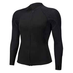 O'NEILL Women's HyperFreak 2mm FZ Black/Black Jacket (5563-A00) - O'neill