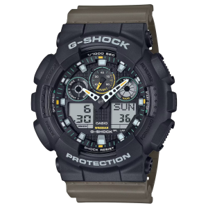 CASIO G-Shock Green World Time Watches (GA-100TU-1A3CR)