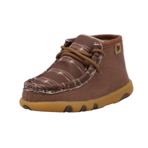 TWISTED X Infant's Chukka Dark Brown/White Driving Moc (ICA0042)