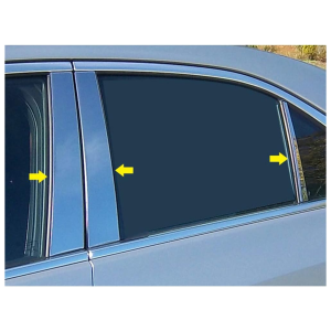 QAA 6-Piece Stainless Steel Pillar Post Trim For Cadillac ATS 2013-2018, 4-door, Sedan (PP53236)
