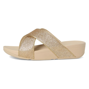 FITFLOP Lulu Glitterdust Cross Slides (IK7) - Fitflop