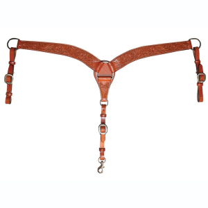 CIRCLE Y Contoured Classic Floral Regular Oil Breast Collar (4243-1104) - Circle Y