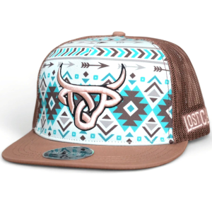 Lost Calf LOST CALF Men's Oakes Turquoise/Brown Flat Cap (LCF00124) - $32.99 at gritroutdoors.com