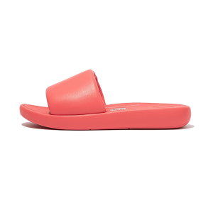 Fitflop FITFLOP Women's iQushion D-Luxe Rosy Coral Padded Leather Slides (HE4-B09) - $119.99 at gritroutdoors.com