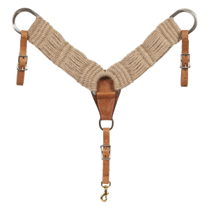 Mustang MUSTANG Mohair Tan Breast Collar with Leather Tugs, Pinch Guard and Stainless Steel Hardware (385) - $119.99 at gritroutdoors.com
