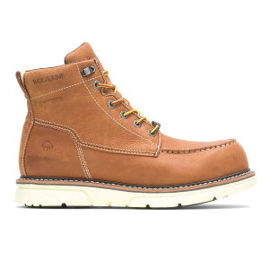 WOLVERINE Men's I-90 DuraShocks Moc Toe 6in Tan Work Boots (W200051)