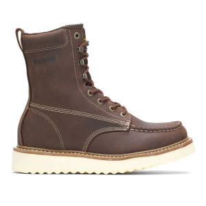WOLVERINE Men's Loader 8in Steel-Toe Wedge Brown Work Boots (W10741)