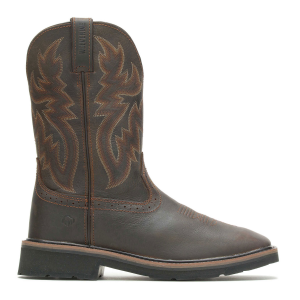 Wolverine Footwear WOLVERINE Men's Rancher Square-Toe Steel-Toe Wellington Dark Brown/Rust Work Boots (W10702) - $107.36 at gritroutdoors.com