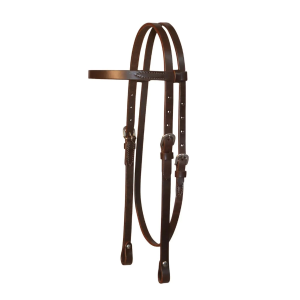 CIRCLE Y 5/8in Lightweight Classic Smooth Browband Headstall (0125) - Circle Y