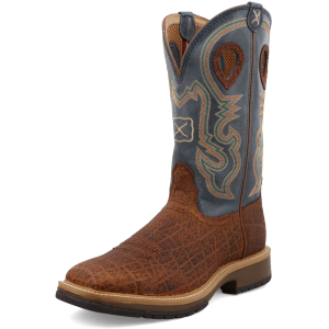 TWISTED X Men's 12in Horseman Distressed Saddle/Peacock Boots (MHM0022)