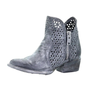 CORRAL Women's Grey Cutout Shortie Boots (Q5059)