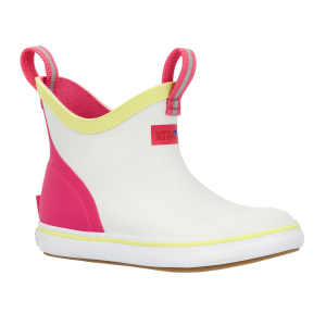 XTRATUF Little Kids ADB 6in White Multi/Pink Ankle Deck Boots (XKAB101C) - Xtratuf