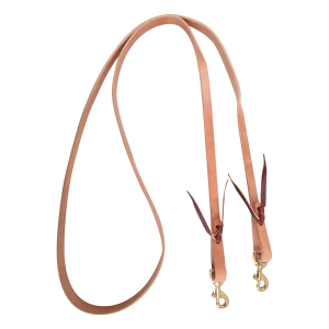MARTIN SADDLERY 5/8-inch Thick Tied Snap Ends Walt Woodard Roping Rein (WRR58BH) - Martin Saddlery