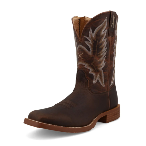 TWISTED X Men's 11in Tech X Tobacco Brown and Adobe Western Boots (MXTR013)