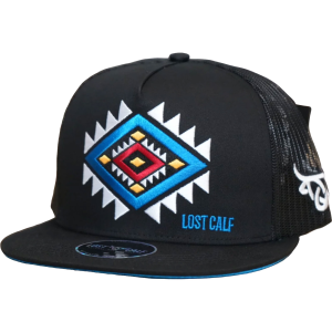 Lost Calf LOST CALF Bullseye Black Flat Cap (LCF00015) - $27.99 at gritroutdoors.com