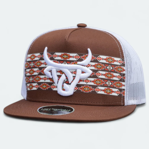 Lost Calf LOST CALF Koda Brown/White Flat Cap (LCF00067) - $31.99 at gritroutdoors.com