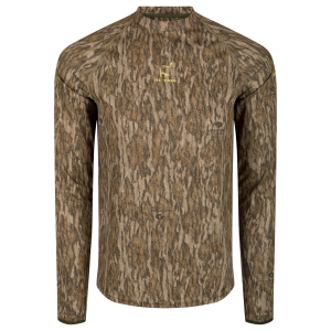 Drake DRAKE Men's Early Bird Mossy Oak Bottomland LS Performance Crew (OT0009-006) - $89.99 at gritroutdoors.com