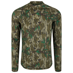 DRAKE Men's Early Bird Mossy Oak Bottomland LS Performance Crew (OT0009-006) - Drake