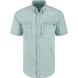 DRAKE Mens Cinco Ranch Western Acid Washed SS Shirt (DS2233) - Drake