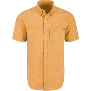 DRAKE Mens Cinco Ranch Western Acid Washed SS Shirt (DS2233) - Drake