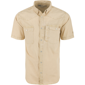 DRAKE Mens Cinco Ranch Western Acid Washed SS Shirt (DS2233) - Drake
